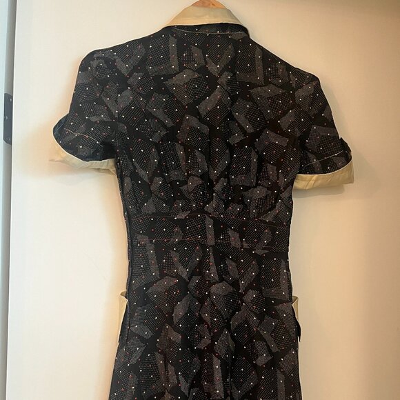 VINTAGE 1970s Jeff Banks London dress - Picture 3 of 7